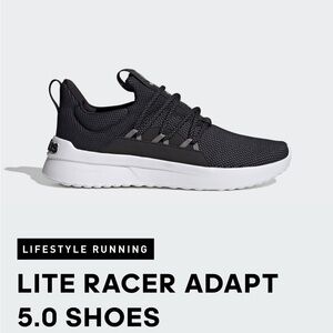 Adidas Black Slip on lite racer adapt 5.0 shoes sneakers men’s 9.5 NEW